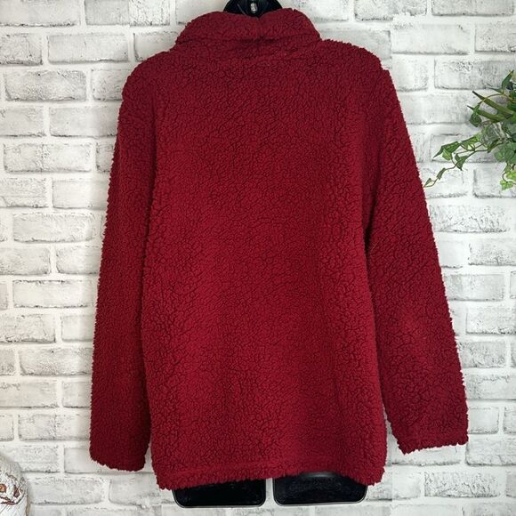 New Directions Holiday Fuzzy Fleece Turtleneck Size Medium - Picture 3 of 4